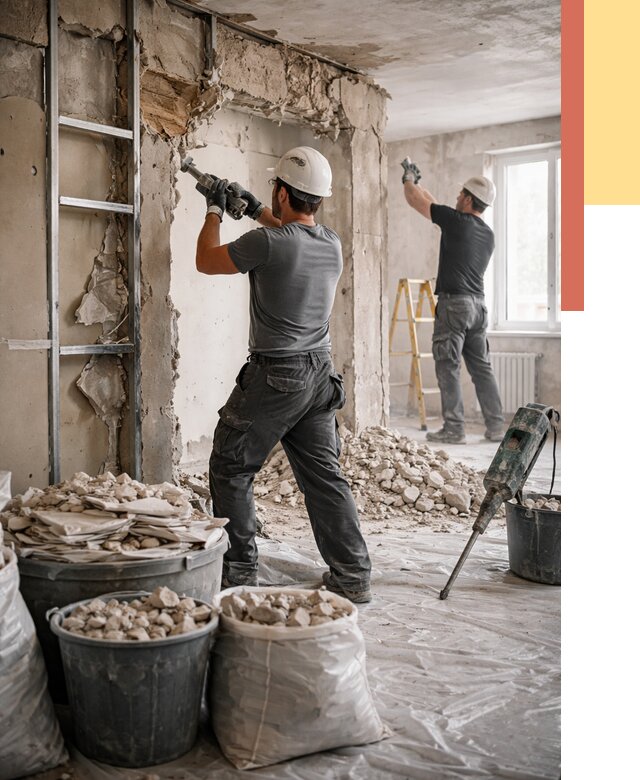 Демонтажные работы в Мариинске от 2753 руб. — услуги и цена под ключ | ОТДЕЛОЧНИК-Мрн