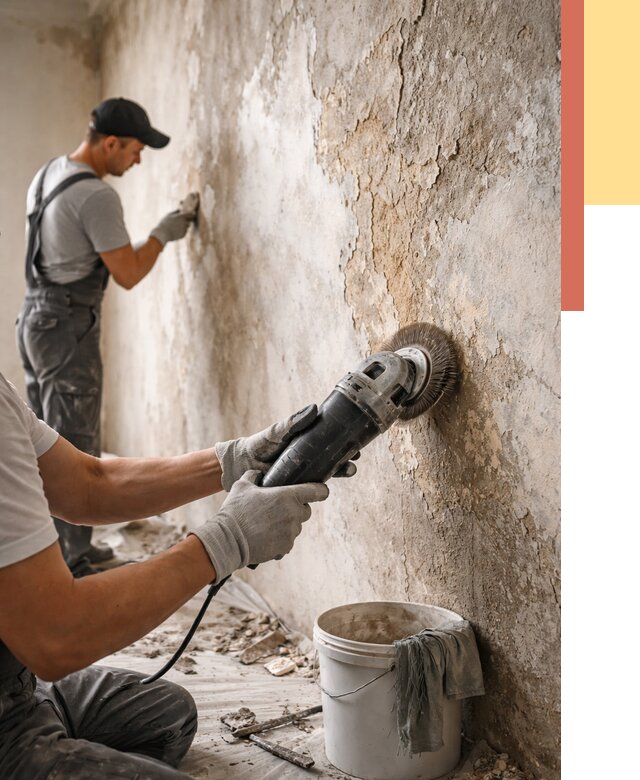 Снятие и удаление краски со стен в Мариинске от 2142 руб. — ОТДЕЛОЧНИК-Мрн