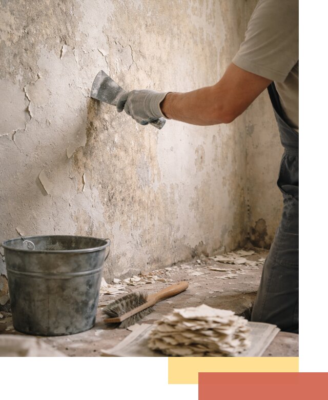 Удаление старой краски со стен в Мариинске качественно и быстро