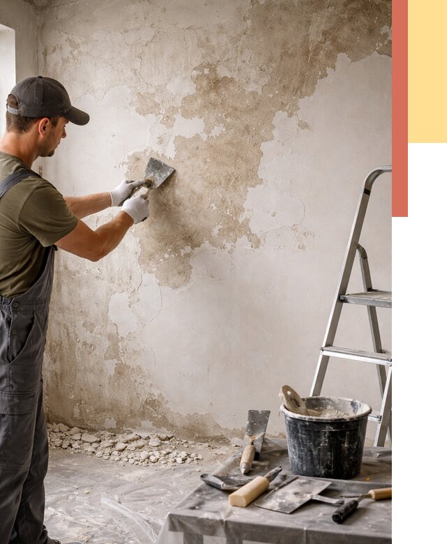 Снятие старой шпаклевки в Мариинске от 1887 руб. — быстро и недорого | ОТДЕЛОЧНИК-Мрн