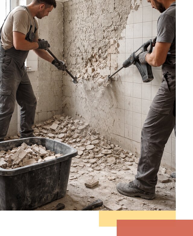 Демонтаж плитки со стен в Мариинске быстро и аккуратно