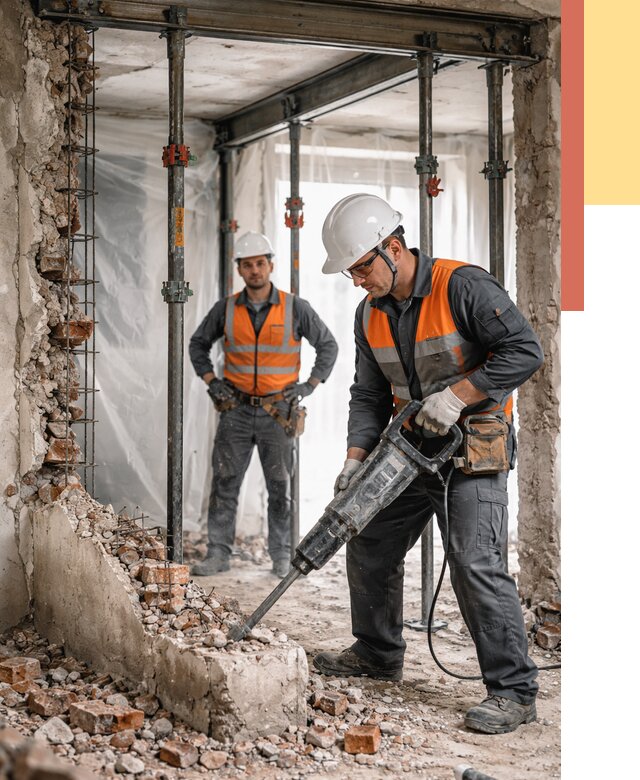 Снос несущих стен в Мариинске от 10453 руб. — демонтаж несущей стены под ключ | ОТДЕЛОЧНИК-Мрн