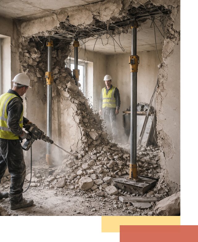 Снос несущих стен в Мариинске с гарантией безопасности и качества