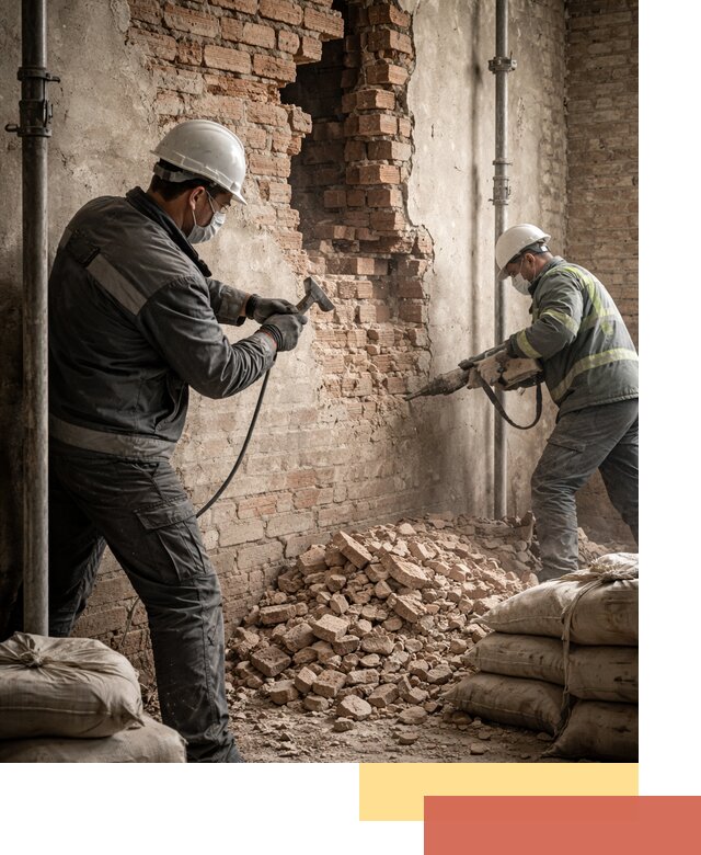 Демонтаж кирпичных стен в Мариинске быстро и безопасно