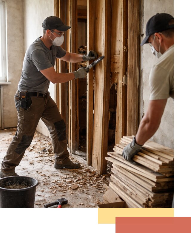 Демонтаж деревянных перегородок в Мариинске быстро и аккуратно