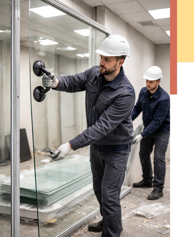 Демонтаж стеклянных перегородок в Мариинске от 3263 руб. — быстро и недорого | ОТДЕЛОЧНИК-Мрн