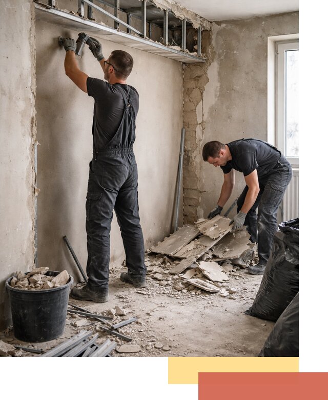 Демонтаж короба из гипсокартона в Мариинске быстро и аккуратно