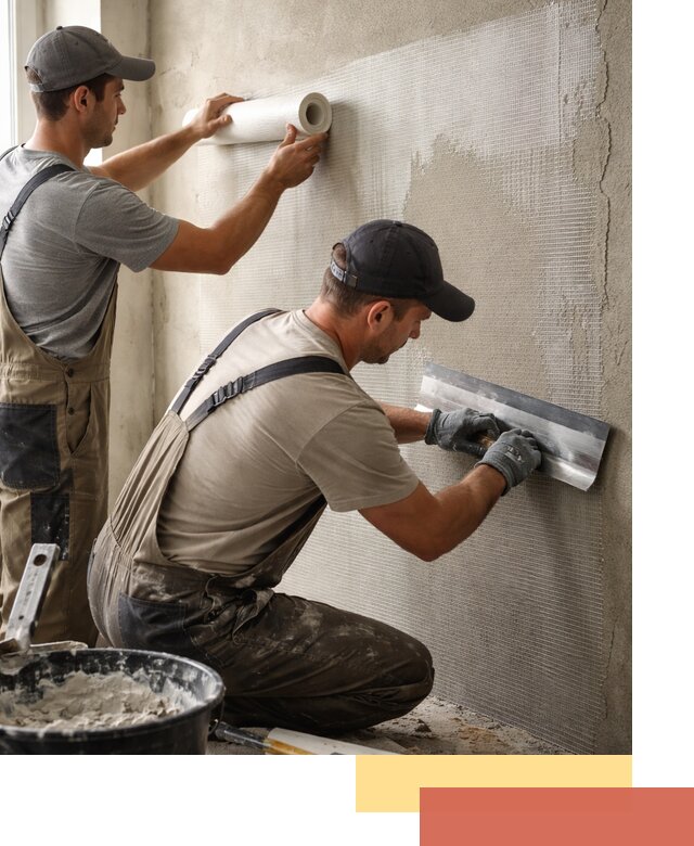 Армирование стен стеклосеткой в Мариинске для прочной отделки