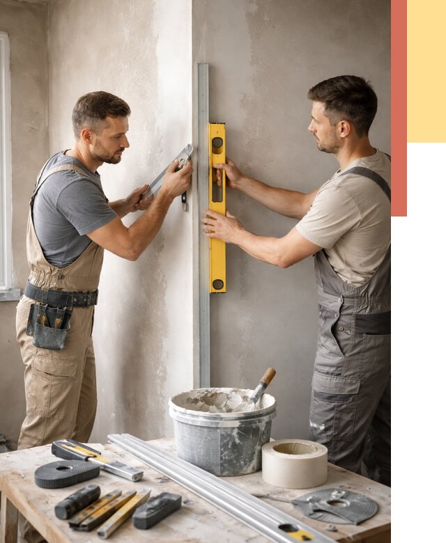 Выведение углов стен в Мариинске от 1887 руб. быстро и недорого | ОТДЕЛОЧНИК-Мрн