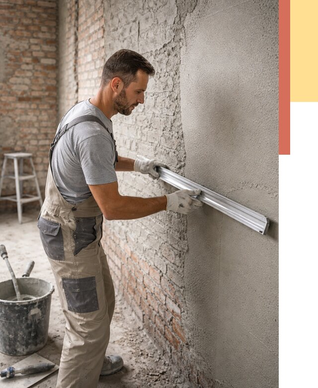 Штукатурка кирпичных стен в Мариинске от 4589 руб/м2 — быстро и недорого | ОТДЕЛОЧНИК-Мрн