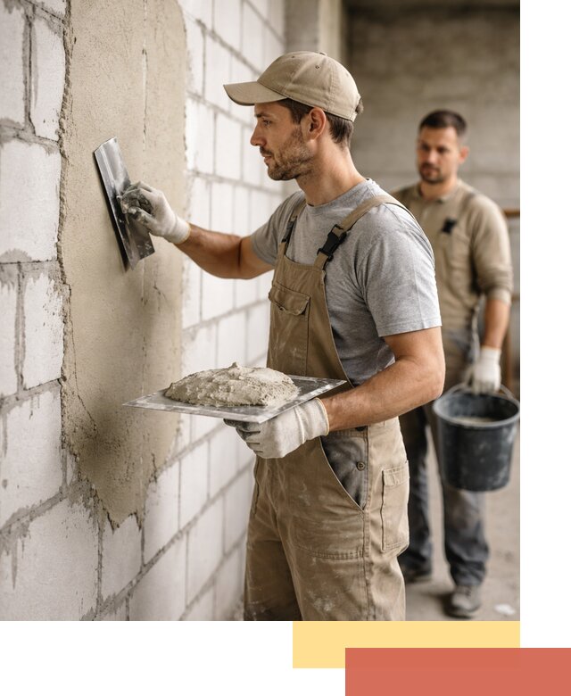 Штукатурка стен из газобетона в Мариинске под ключ