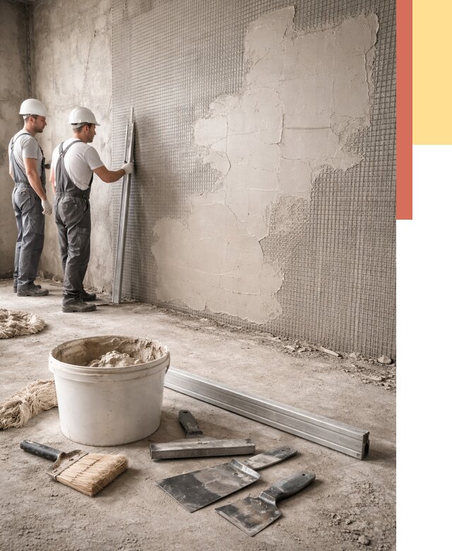 Штукатурка стен по сетке в Мариинске от 5609 руб./м2 — быстро и недорого | ОТДЕЛОЧНИК-Мрн