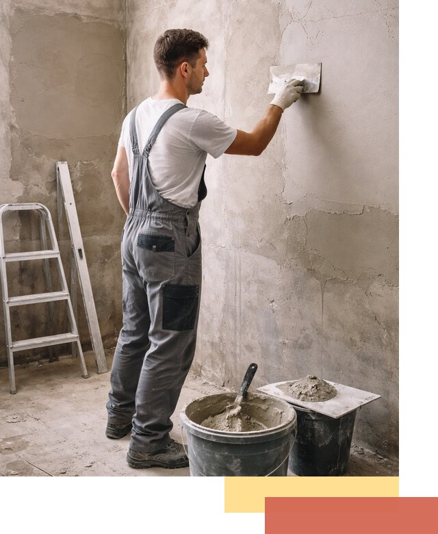 Штукатурка стен в ванной под ключ в Мариинске