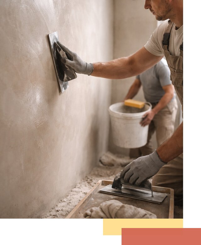 Нанесение марокканской штукатурки таделакт в Мариинске