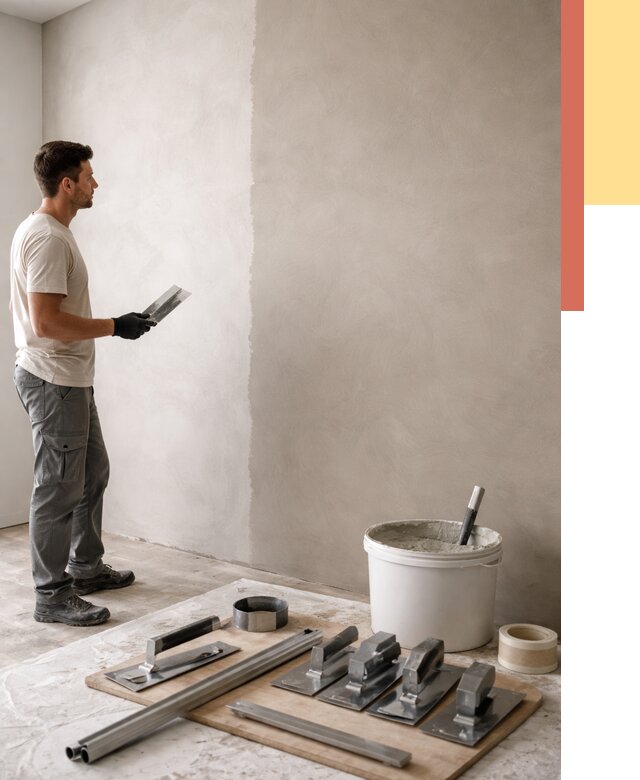 Нанесение микроцемента на стены в Мариинске от 3263 руб./м2 под ключ | ОТДЕЛОЧНИК-Мрн