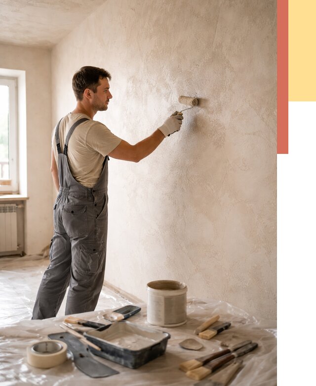 Нанесение лессирующей краски по декоративке в Мариинске от 1785 руб. | ОТДЕЛОЧНИК-Мрн