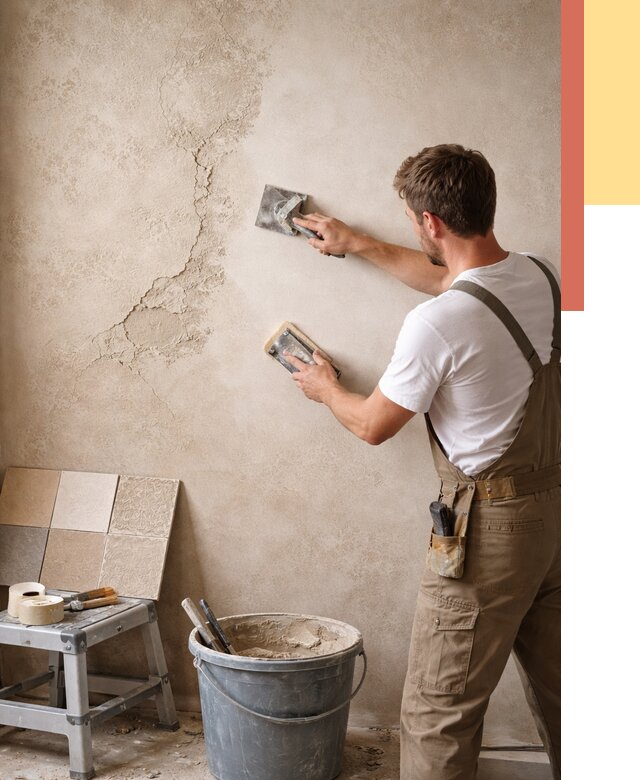 Ремонт декоративной штукатурки в Мариинске от 4589 руб. под ключ | ОТДЕЛОЧНИК-Мрн