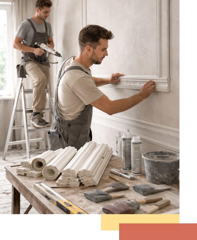 Монтаж лепнины на стены в Мариинске профессионально и качественно