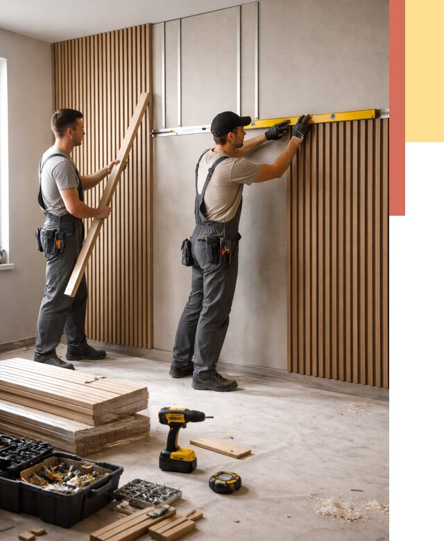 Монтаж реечных панелей на стены в Мариинске от 1224 руб. — быстро и недорого | ОТДЕЛОЧНИК-Мрн