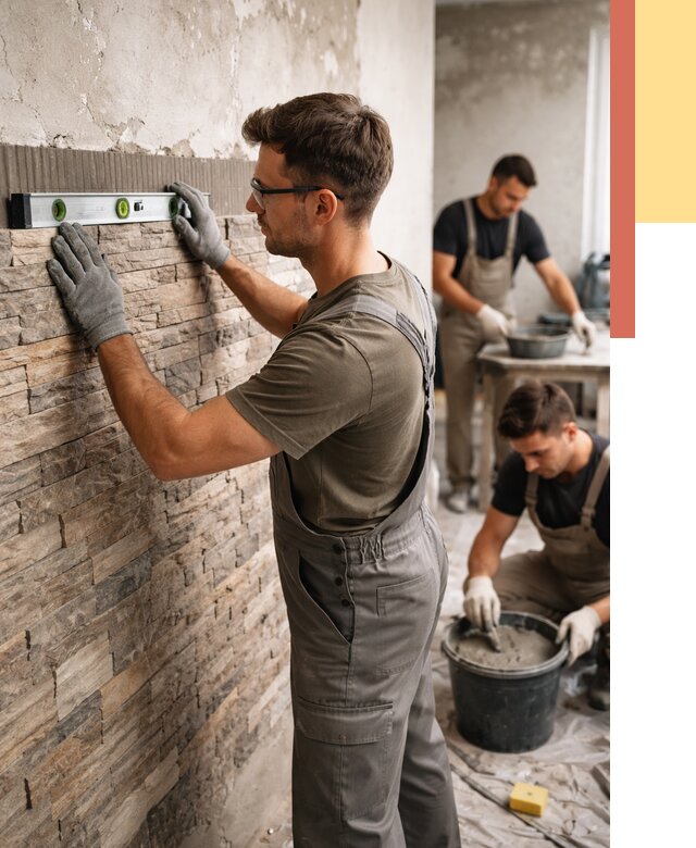 Монтаж искусственного камня в Мариинске от 4589 руб. под ключ | ОТДЕЛОЧНИК-Мрн