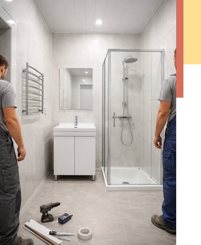 Отделка ванной комнаты панелями ПВХ в Мариинске от 4589 руб. за м2 | ОТДЕЛОЧНИК-Мрн