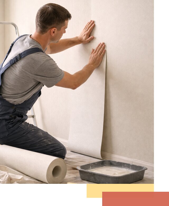 Поклейка флизелиновых обоев в Мариинске качественно и быстро