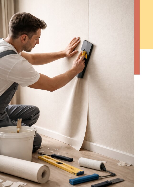 Поклейка виниловых обоев в Мариинске от 4589 руб. | Быстро и недорого — ОТДЕЛОЧНИК-Мрн