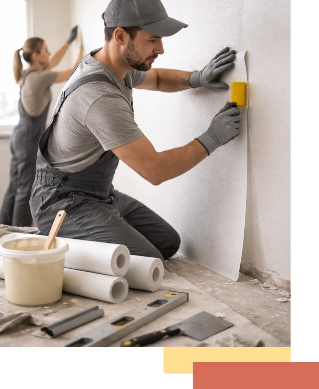 Поклейка стеклообоев профессионально в Мариинске