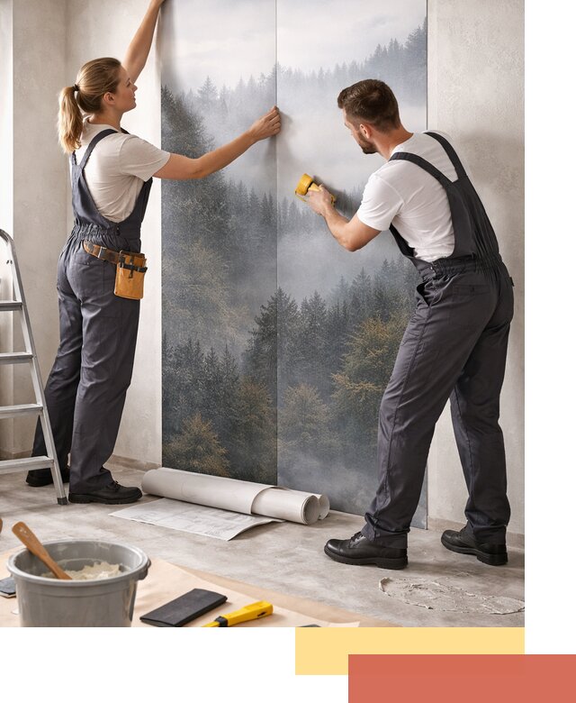 Поклейка фотообоев профессионально в Мариинске под ключ