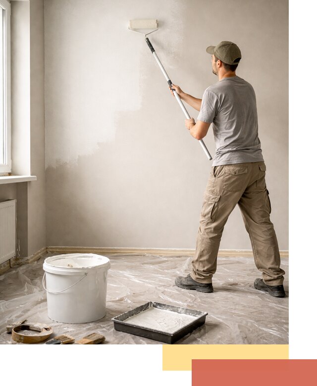 Покраска стен латексной краской в Мариинске качественно и быстро