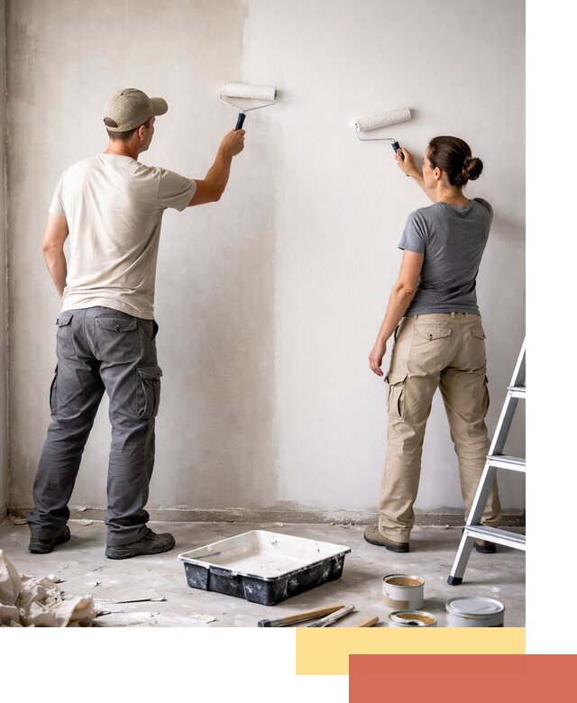 Окраска стен по стеклохолсту в Мариинске качественно и долговечно