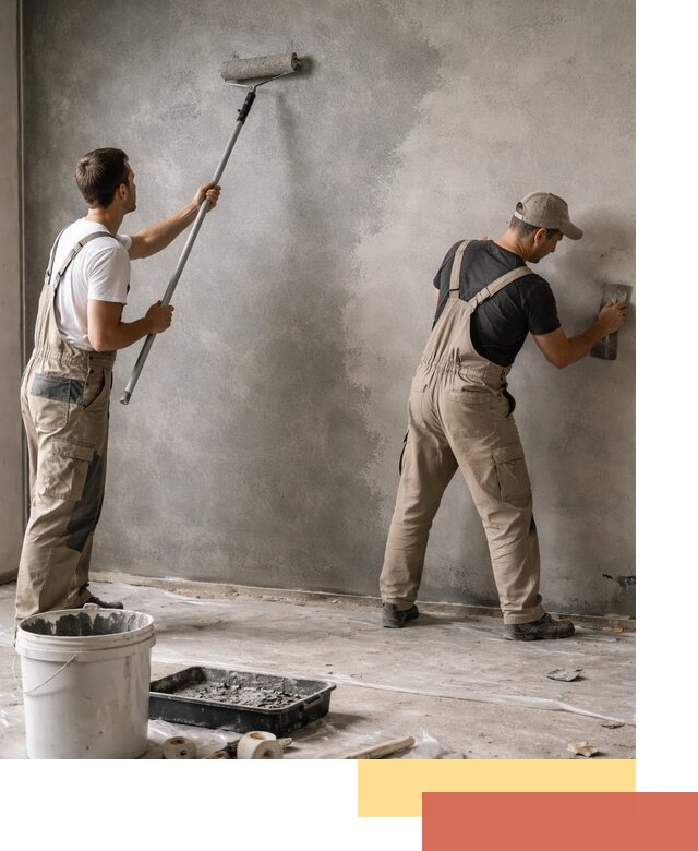 Покраска стен под бетон в Мариинске профессионально и недорого