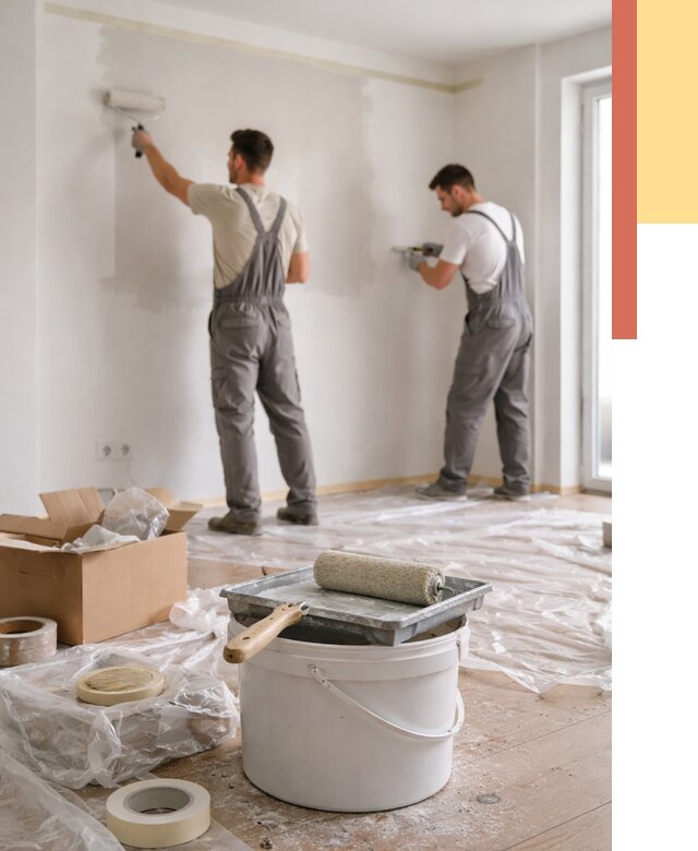 Покраска стен в квартире в Мариинске от 2550 руб/м2 — быстро и недорого | ОТДЕЛОЧНИК-Мрн