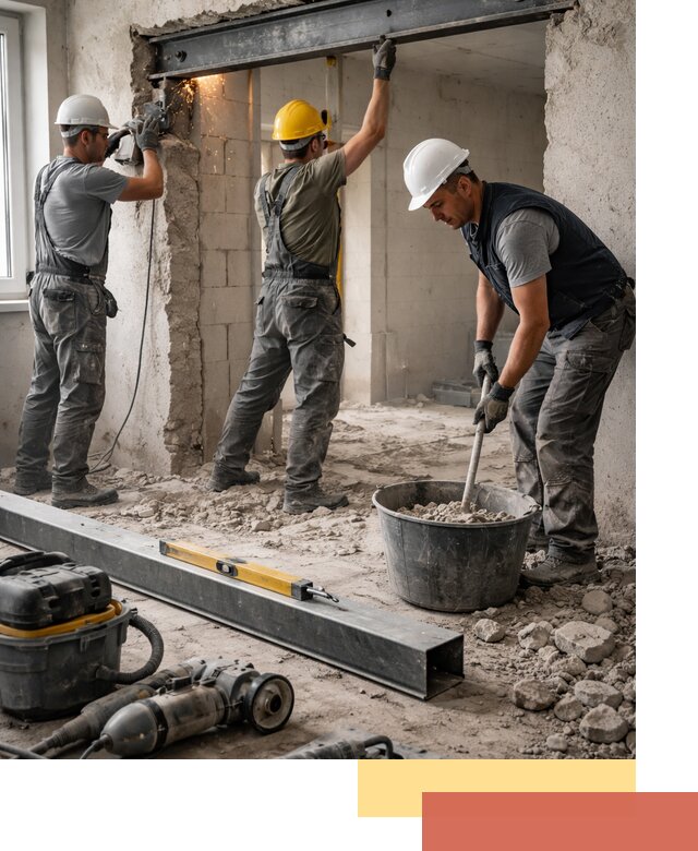 Создание проемов в стенах и несущих конструкциях в Мариинске