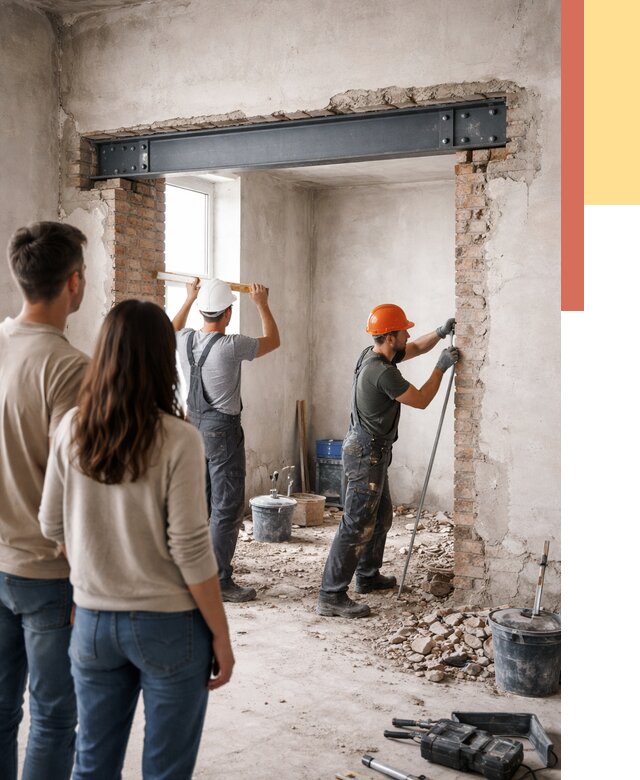 Усиление проема в стене в Мариинске от 9688 руб. — усиление дверного проема металлоконструкцией | ОТДЕЛОЧНИК-Мрн