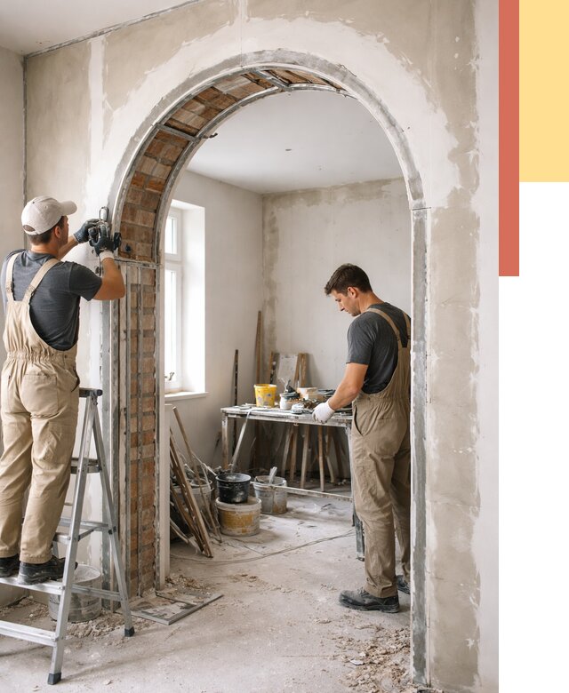 Устройство арочного проема в Мариинске от 9688 руб. под ключ — быстро и недорого | ОТДЕЛОЧНИК-Мрн