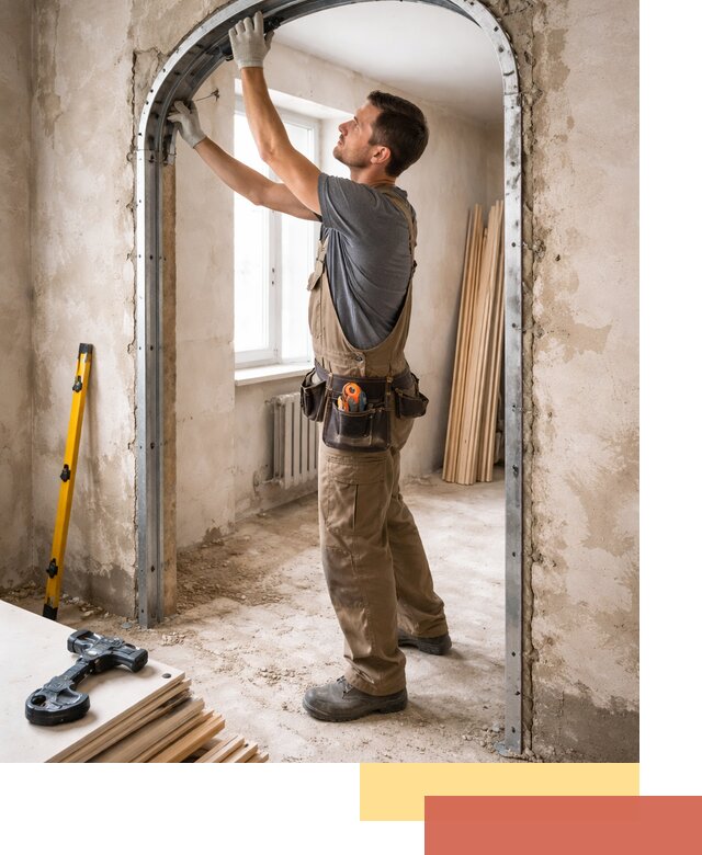 Устройство арочного проема в Мариинске под ключ