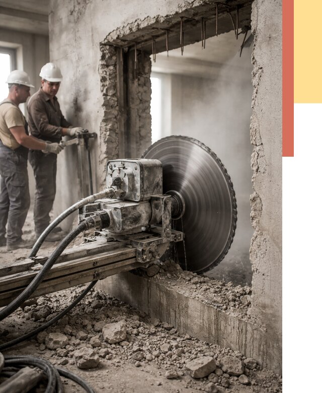 Алмазная резка проемов в Мариинске от 4589 руб. быстро и недорого | ОТДЕЛОЧНИК-Мрн