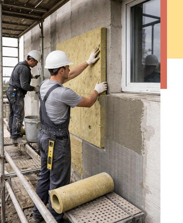 Утепление стен в Мариинске от 4385 руб. под ключ — быстро и недорого | ОТДЕЛОЧНИК-Мрн