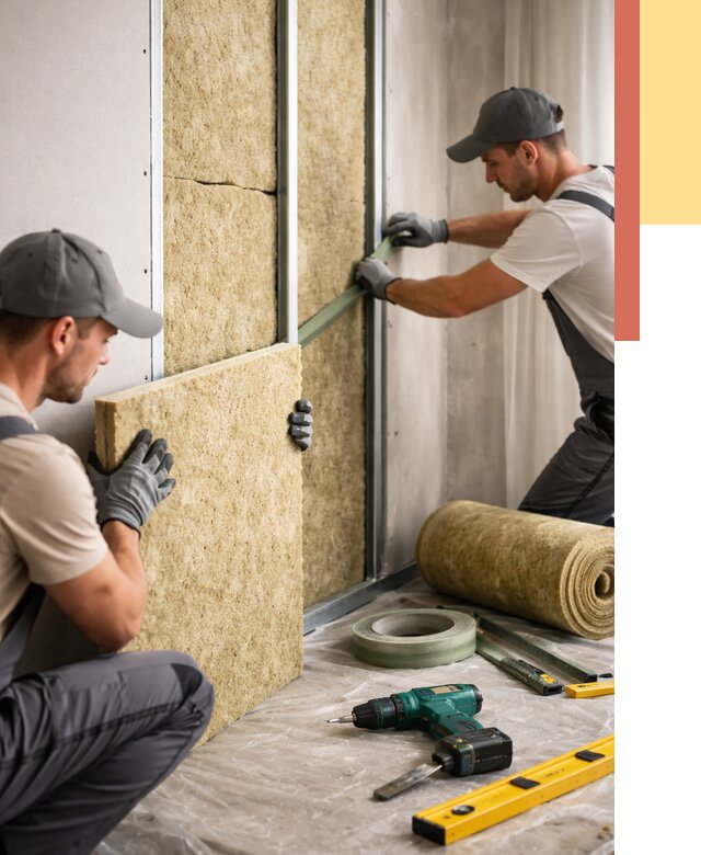 Шумоизоляция стен в Мариинске под ключ от 1887 руб. | ОТДЕЛОЧНИК-Мрн