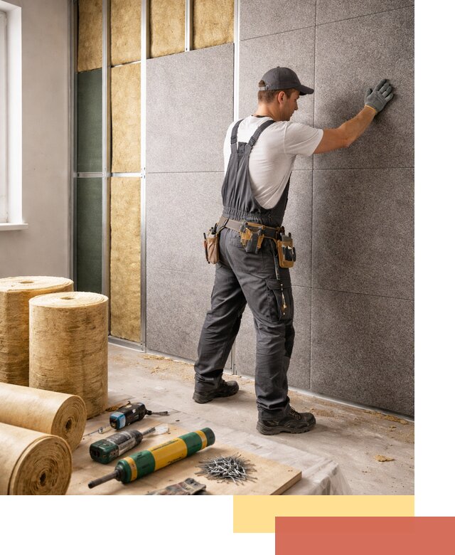 Профессиональная шумоизоляция стен в Мариинске для квартиры и офиса