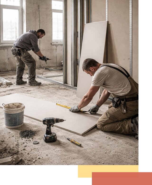 Кладка перегородок из ПГП под ключ в Мариинске