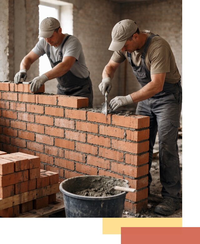 Кладка кирпичных перегородок под ключ в Мариинске