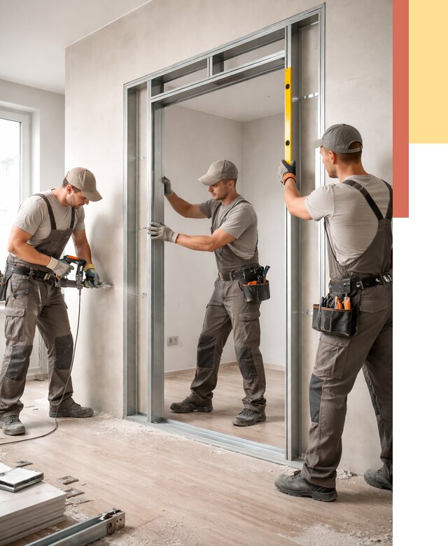 Устройство дверного проема в перегородке в Мариинске от 4589 руб. под ключ | ОТДЕЛОЧНИК-Мрн