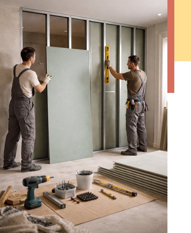 Перегородка из влагостойкого гипсокартона в Мариинске от 4895 руб. — монтаж под ключ | ОТДЕЛОЧНИК-Мрн