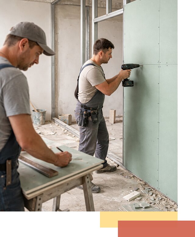 Перегородки из влагостойкого гипсокартона под ключ в Мариинске