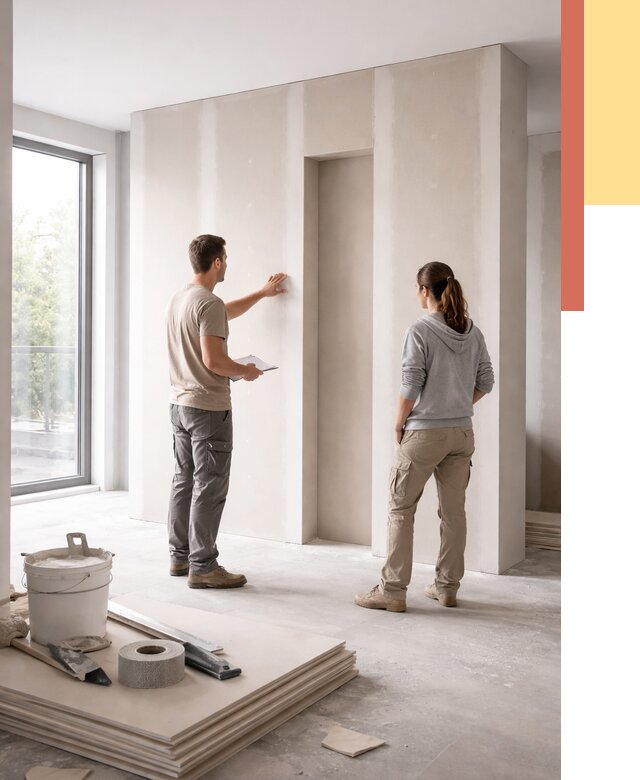 Зонирующая перегородка из гипсокартона в Мариинске от 2855 руб. под ключ | ОТДЕЛОЧНИК-Мрн