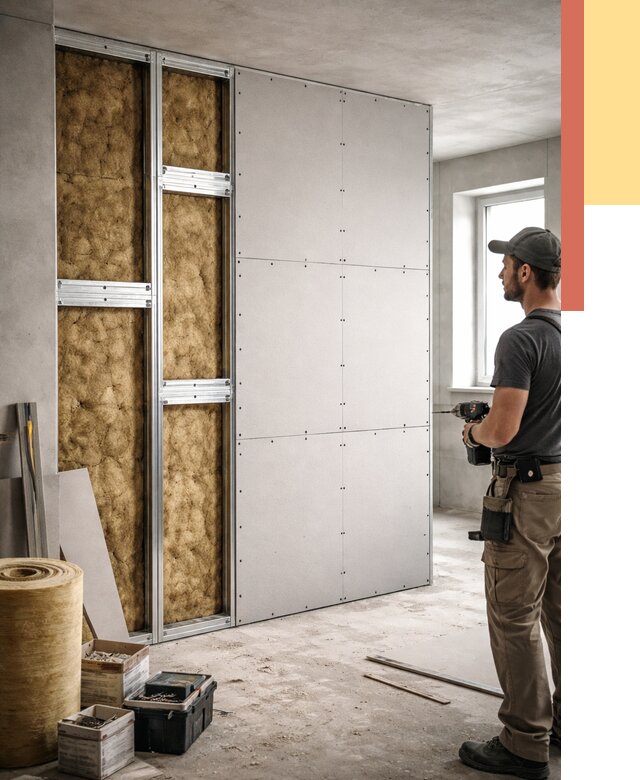 Усиленная перегородка под навеску в Мариинске от 13053 руб. — монтаж под ключ | ОТДЕЛОЧНИК-Мрн