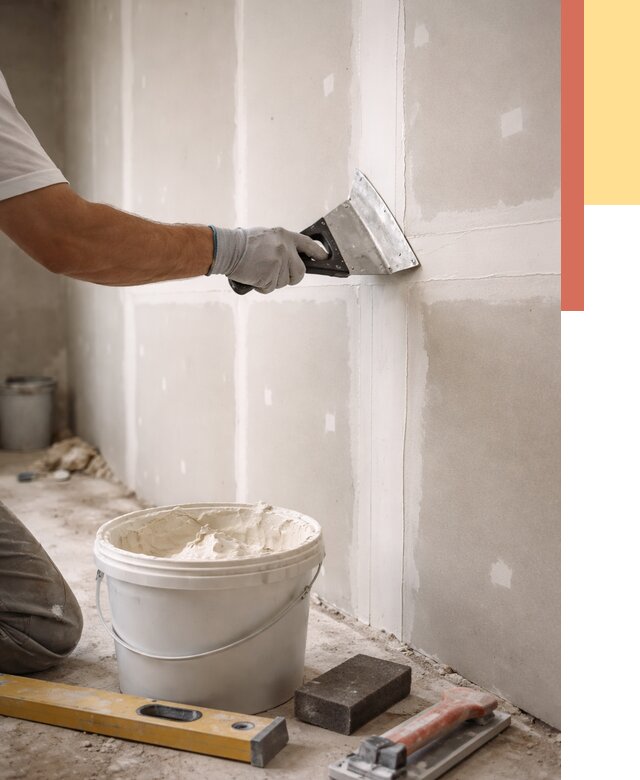 Шпаклевка перегородок из гипсокартона в Мариинске от 2550 руб. — услуги ОТДЕЛОЧНИК-Мрн