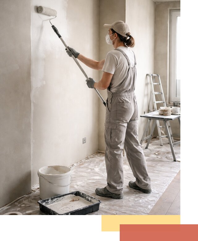 Покраска перегородок из гипсокартона в Мариинске качественно и недорого